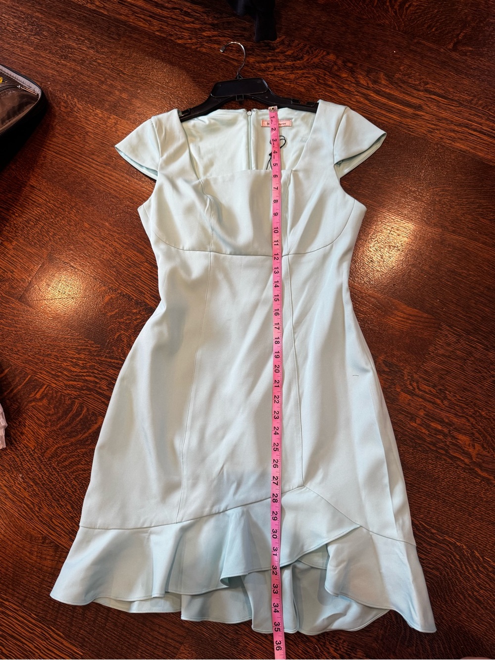 BCBGeneration Cap Sleeve Mini Dress in Robins Egg Pastel Blue/green NWT - Picture 7 of 9